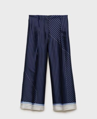 Women's Combined Stripes Satin Pants