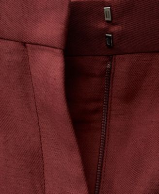 Women's Wide Leg Linen-Blend Suit Pants