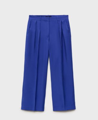 Women's Pleated Wide Leg Suit Pants