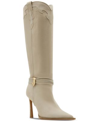Steve Madden - Women's Kyndall Knee-High Embellished Stiletto Western Boots