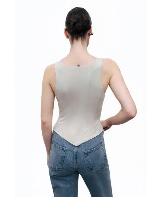 Women's Denim Garnished Jumpsuit