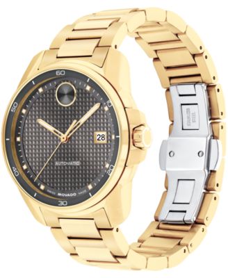 Men's Bold Verso Swiss Automatic Ionic Plated Light Gold Steel Watch, 41mm