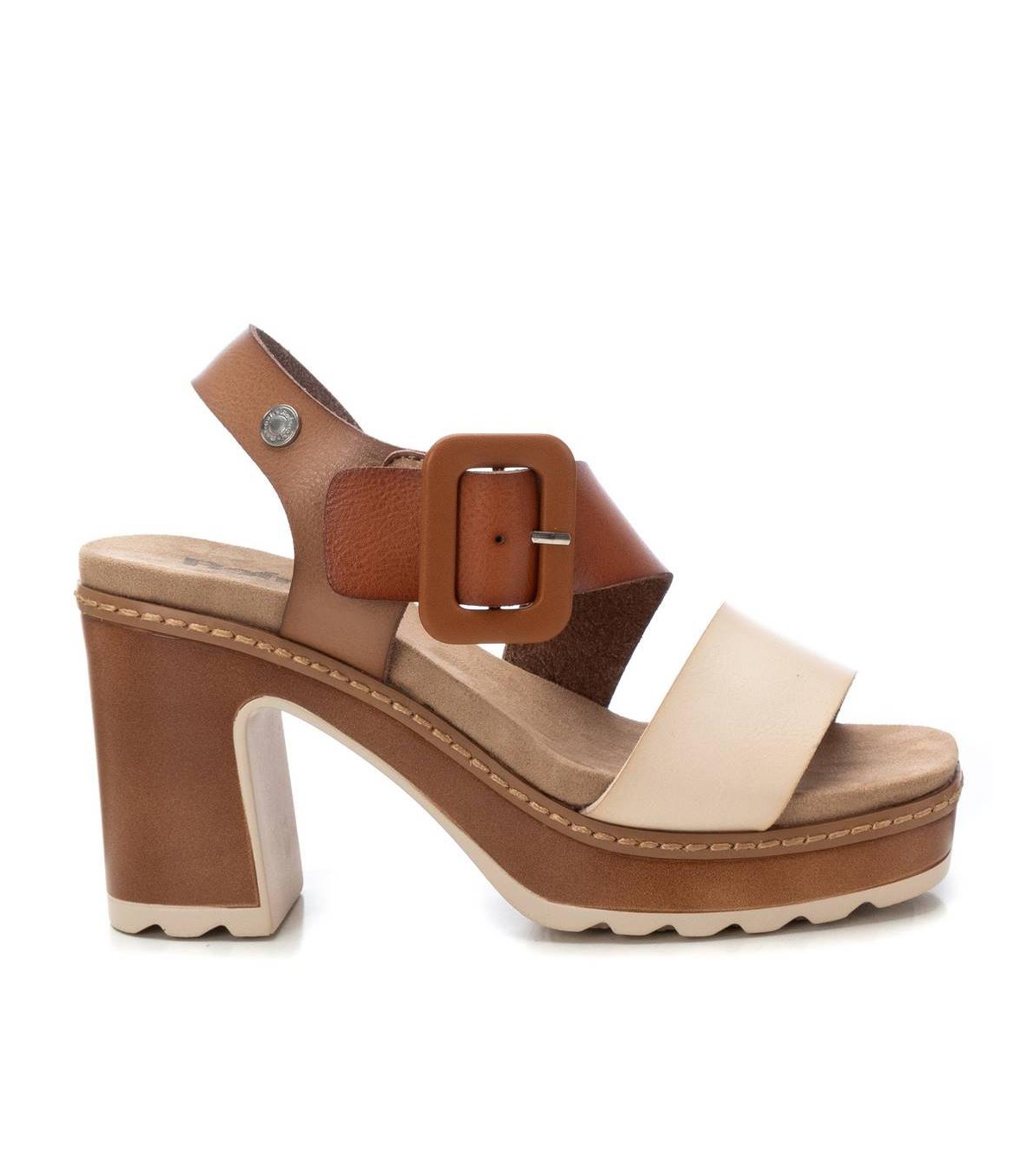 Women's Fashion Heeled Sandals Refresh By Xti - Taupe