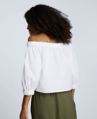 Women's Cropped Off-The-Shoulder Top