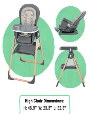 Baby Proper Positioner Create Up Multi-Mode Deluxe Folding High Chair