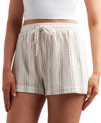 Juniors' Striped Pull-On Shorts