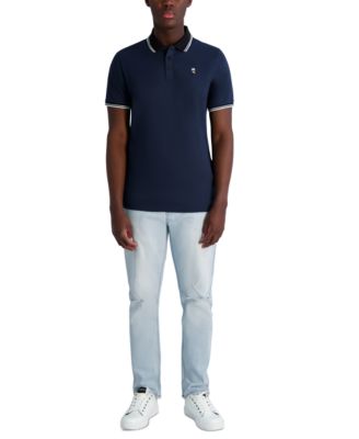 Men's Short Sleeve Tipped Logo Polo Shirt