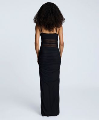 Women's Ruched Bodycon Maxi Dress