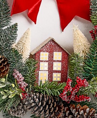 Heritage House in Greenery Half Wreath, Macy's Exclusive