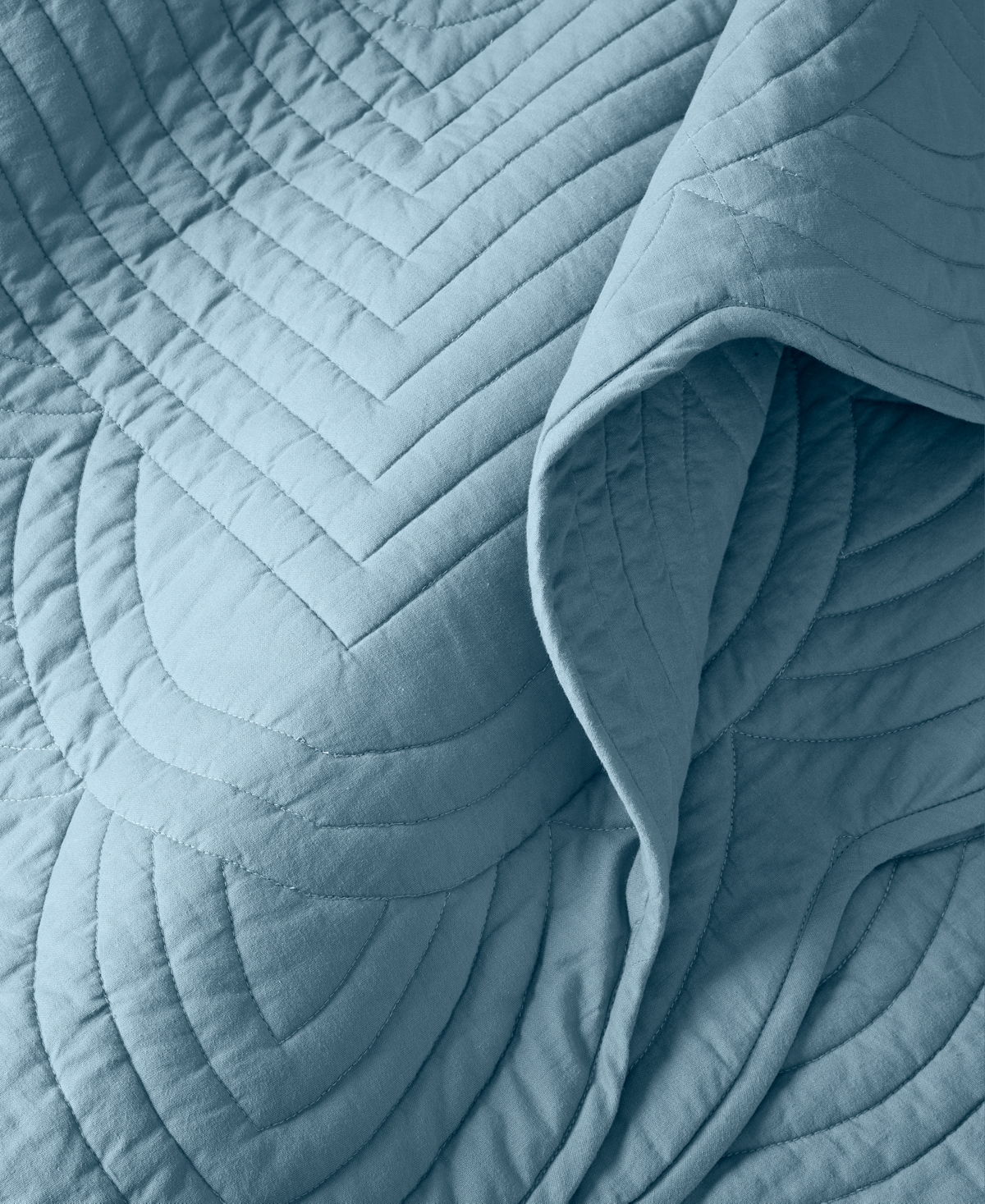 Macy's Charter Club Bailey Scallop 2-pc. Quilt Set, Twin, Exclusively At  In Blue