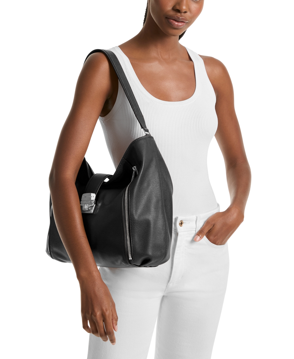 Michael Kors Michael  Extra Large Leather Hobo Shoulder Bag