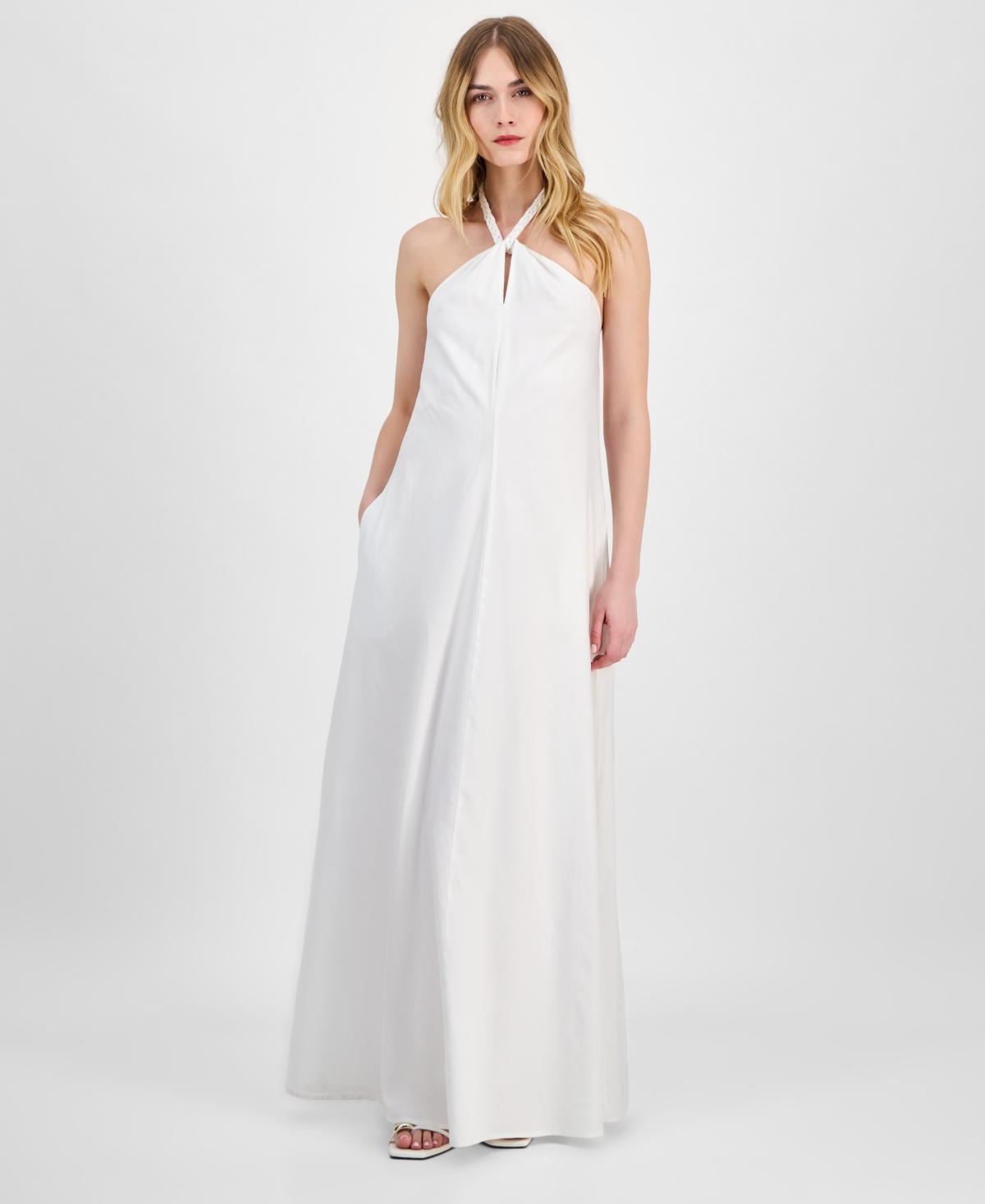 Women's Braided-Neck Maxi Dress, Exclusively at Macy's - Nectarine