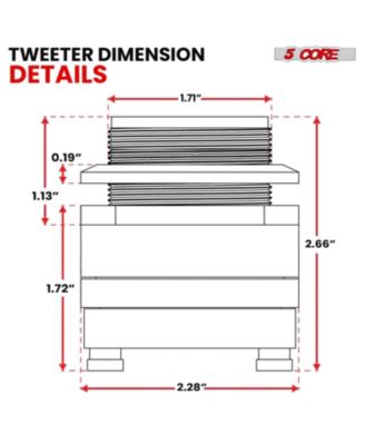 1 Inch High-Performance Neodymium 300W High Compression Bullet Super Tweeters Tweeters 25.4mm Voice Coil