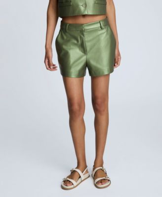 Kenneth Cole - Women's Metallix Faux-Leather Shorts