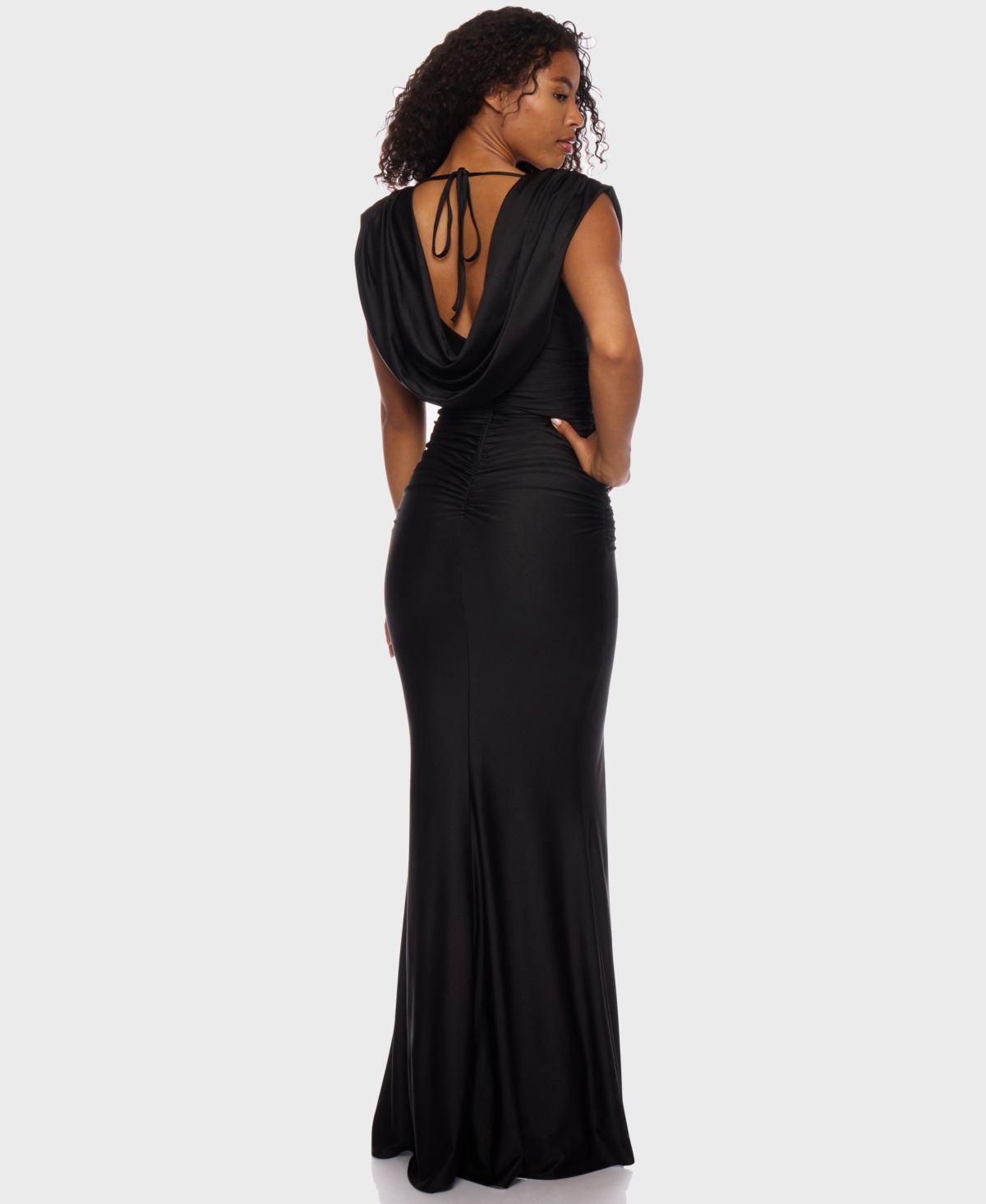 Shop Alex & Sophia Juniors' Cowlneck Ruched Maxi Dress