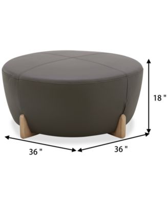 Nierling Leather Ottoman, Exclusively at Macy's