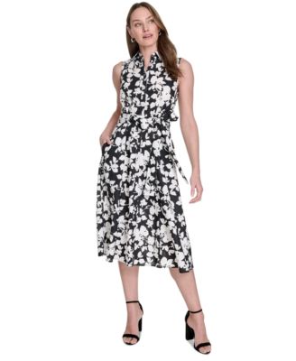 Tommy Hilfiger - Women's Cotton Belted Midi Shirtdress