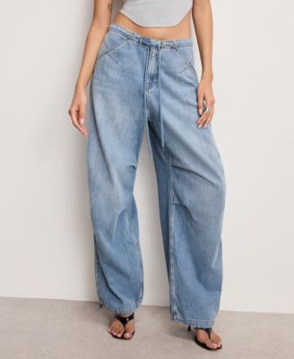 【SATIIIZ】Kyle Parachute Washed Denim Pants SATIIIZ】Kyle Parachute Washed Denim Pants パンツ・ボトムス