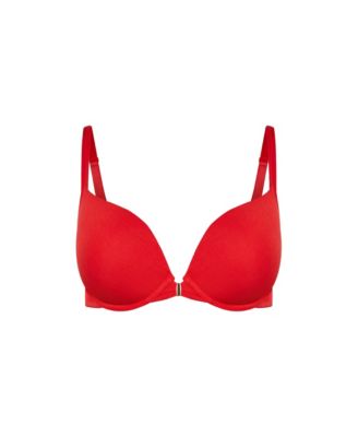 Plus Size Smooth & Chic Front Close Cotton Push Up Bra