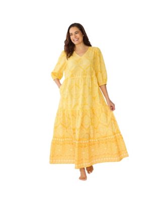 Plus Size Dreams and Co. Dreams and Co Tiered Peasant Lounger