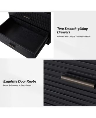 Mid-century Lorenz Nightstand with USB and LED Light