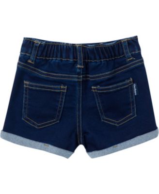 Toddler Gender Neutral Cuffed Denim Shorts, Light Denim Wash
