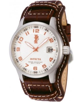 Men's 12552 I-Force Quartz 3 Hand Silver Dial Watch