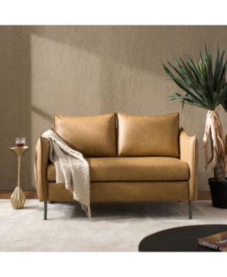 Monroe Modern Industrial-Style PU Leather Sofa with Sturdy Metal Legs And Movable Seat