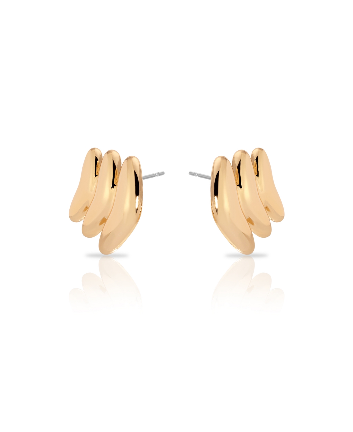 Ettika Metal Moderna Stud Earrings