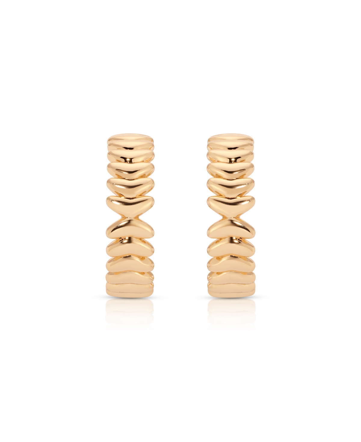 Ettika Metal Moderna Medium Half Hoop Earrings