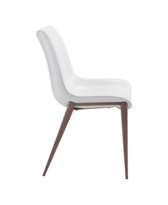 Set of Two Upholstered Faux Leather Open Back Dining Side Chairs