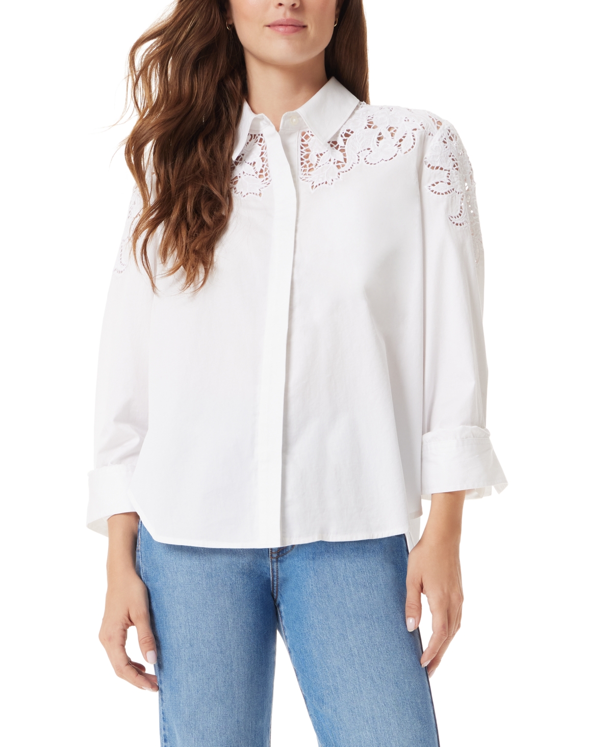 Women's Dorey Oversized Button Down Shirt - Bright White