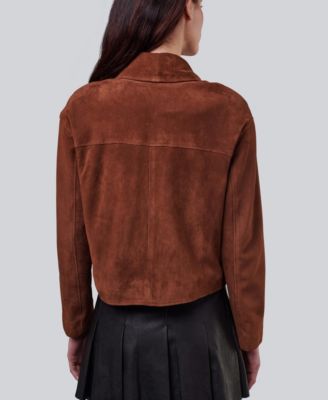 Women's Cropped Suede Jacket, Created for Macy's