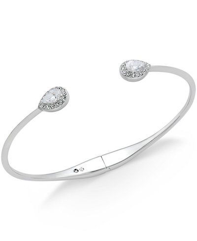 Danori Cubic Zirconia and Pavé Hinged Bangle Bracelet, Only at Macy's