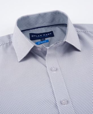 Men's Four Way Stretch Plaid Button Down Dress Shirt