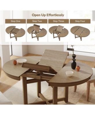 Pedro Modern Solid Wood Extendable Dining Table