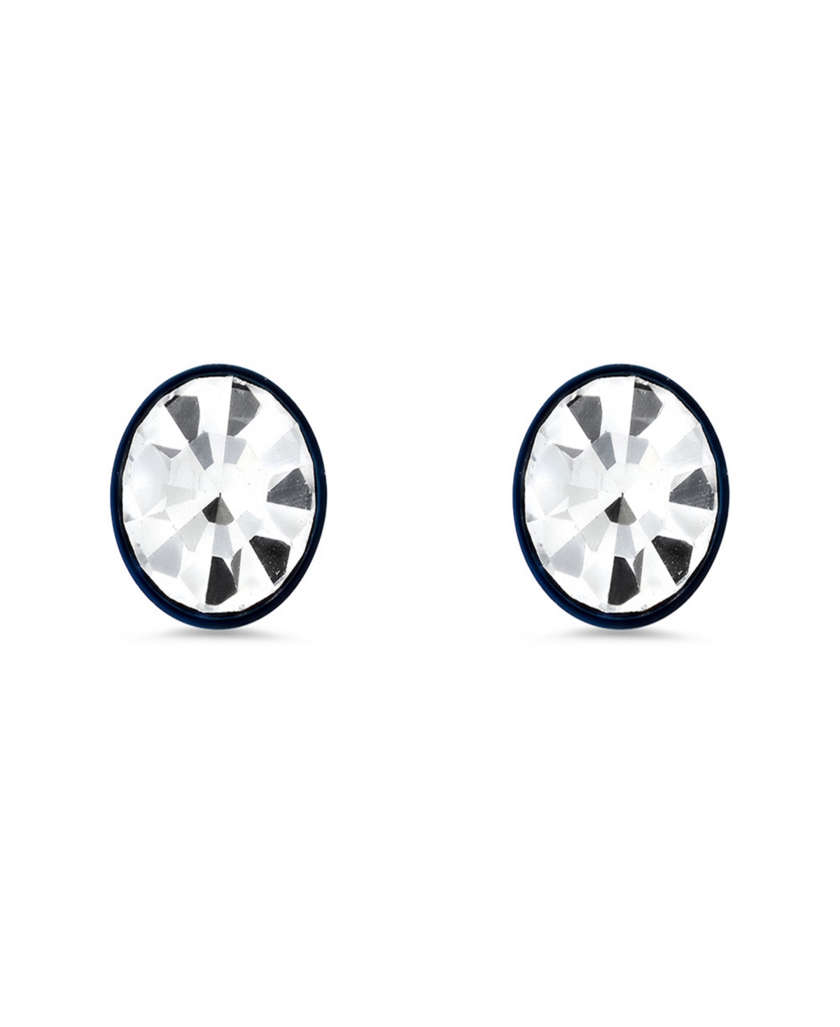 Steeltime Men's Blu Ip Stainless Steel Stud Earrings