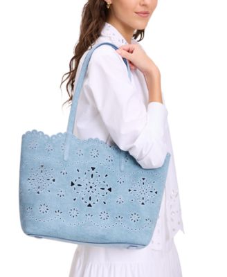 kate spade new york - Do It All Spade Flower Perforated Denim Tote Bag