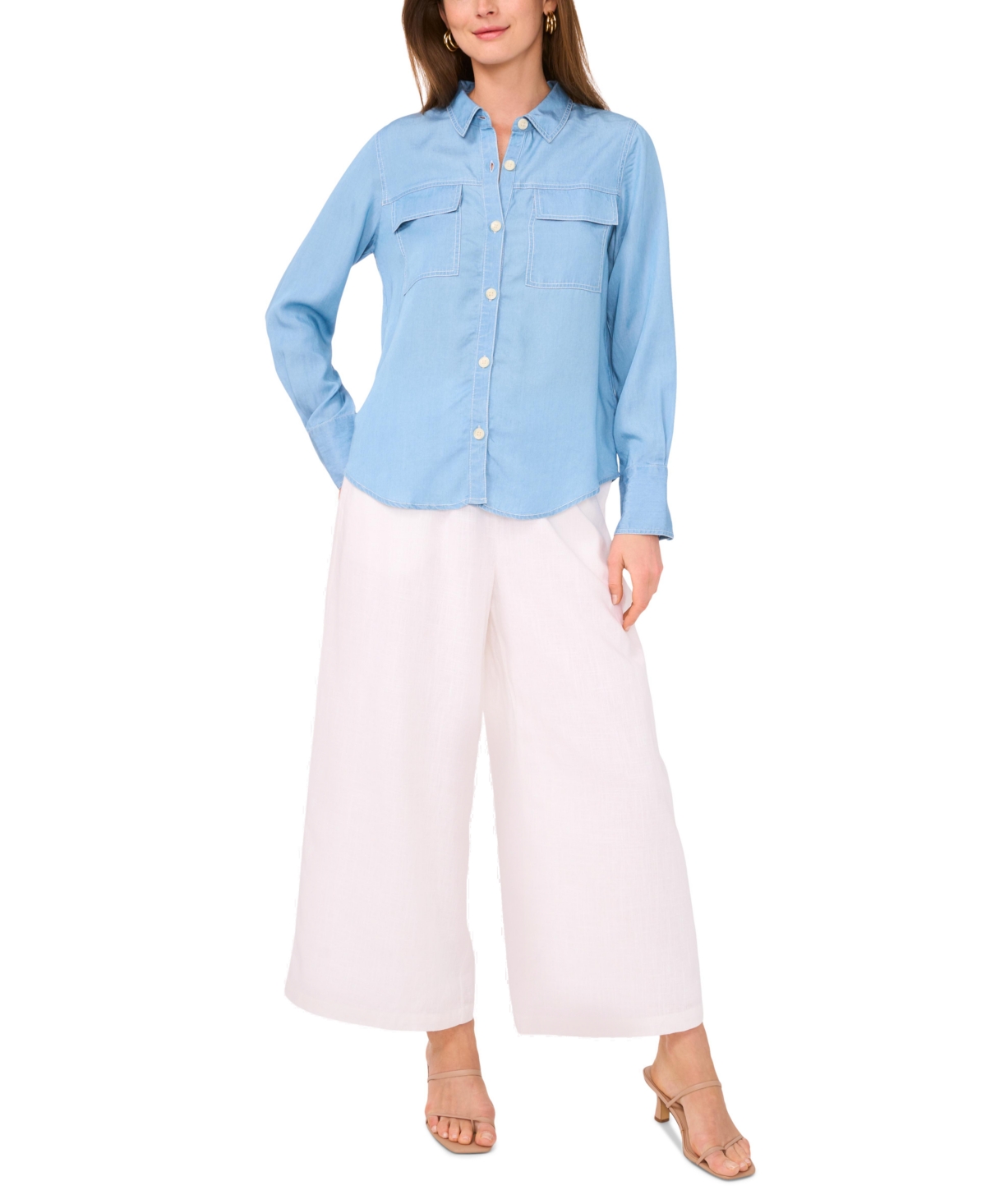 Women's Flap-Pocket Utility Shirt - Indigo
