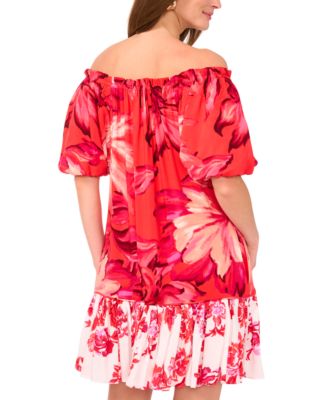 Women's Tie-Neck Off-The-Shoulder Dress