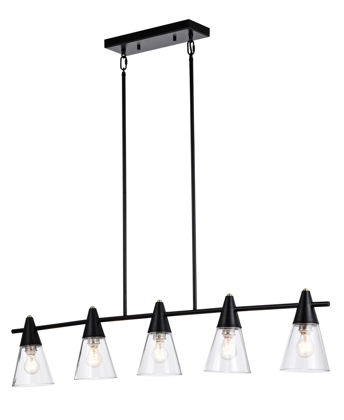 Home Accessories 10" Mooncheeks 5-light Indoor Chandelier - Matte black