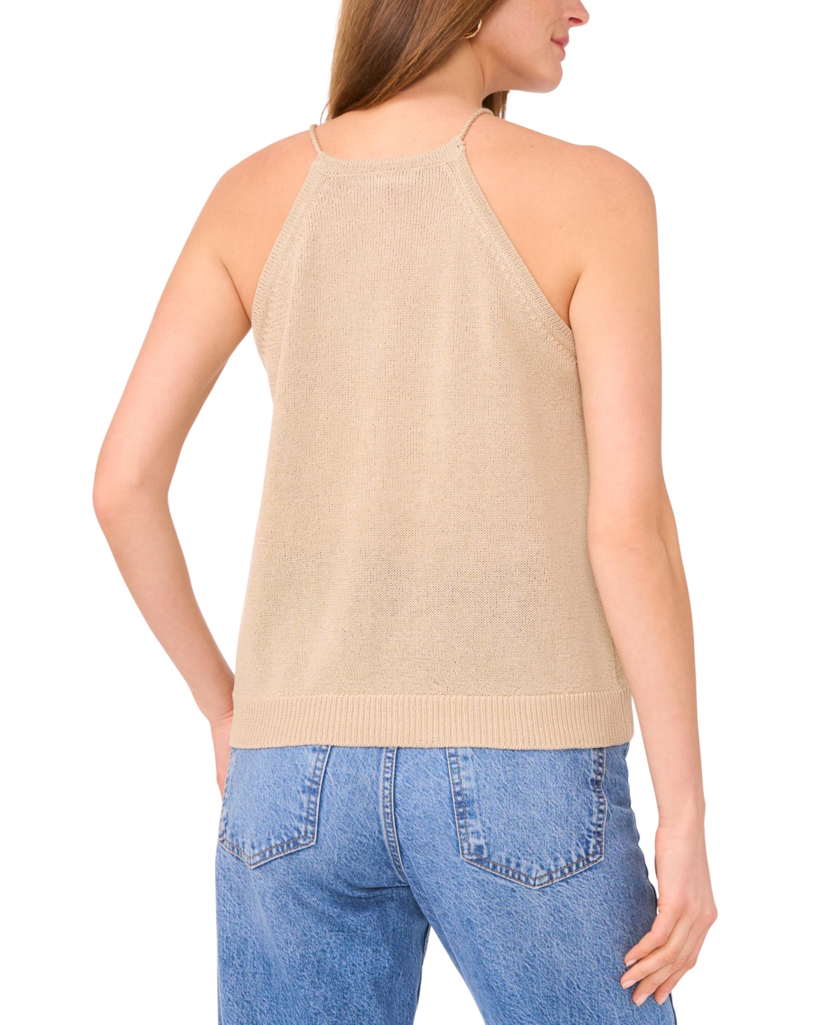 Vince Camuto Women's Solid-color Tie-neck Knit Halter Top