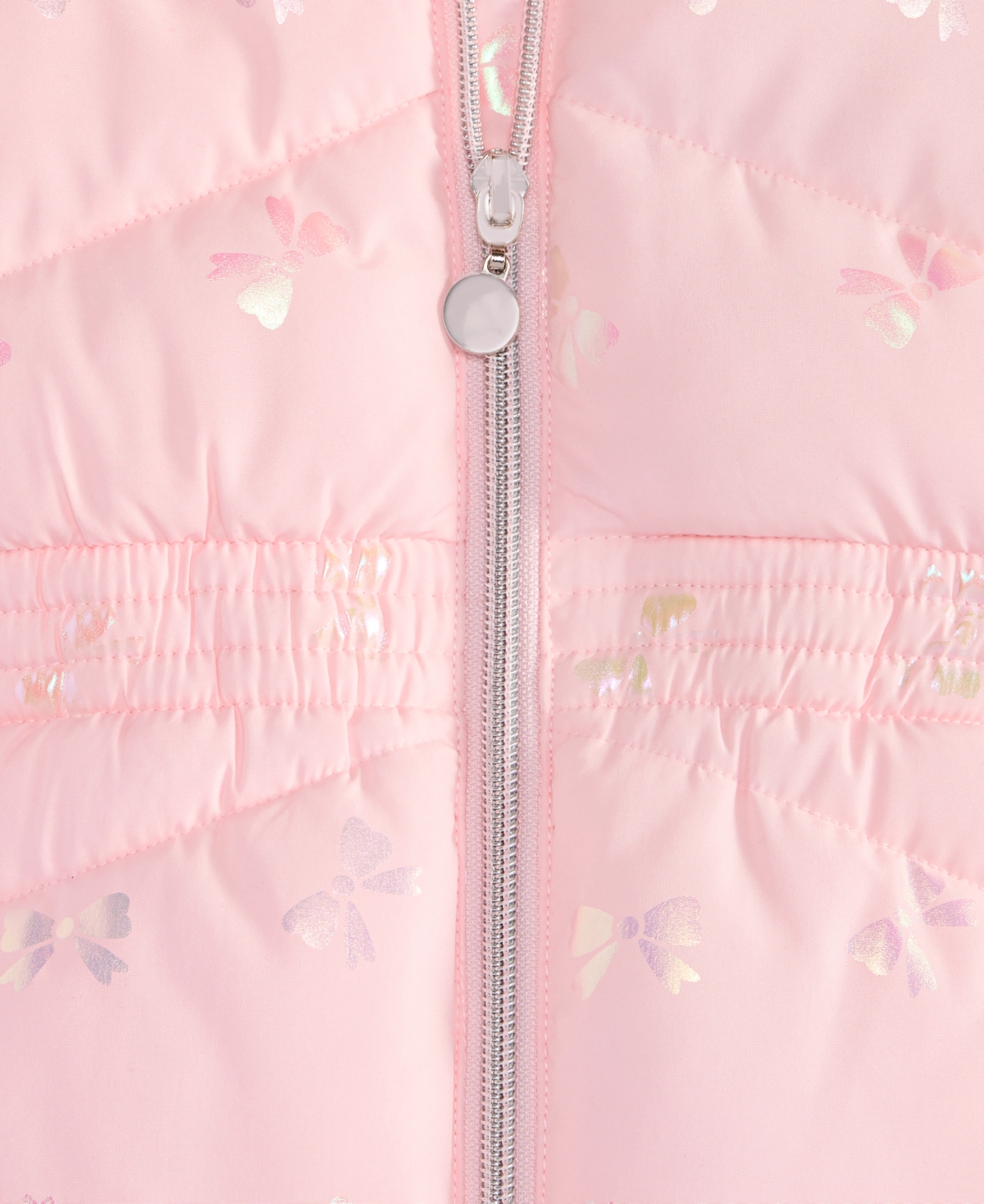 S Rothschild & Co Toddler And Little Girls Foil Quilt Puffer Jacket In Pink