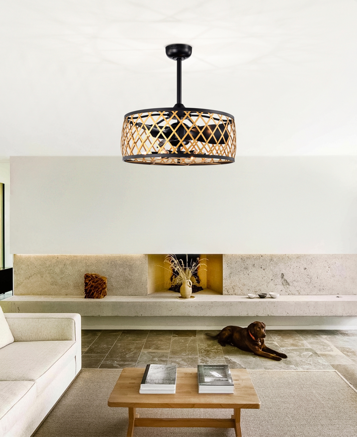 Home Accessories 25" Annas 6-Light Indoor Ceiling Fan Chandelier