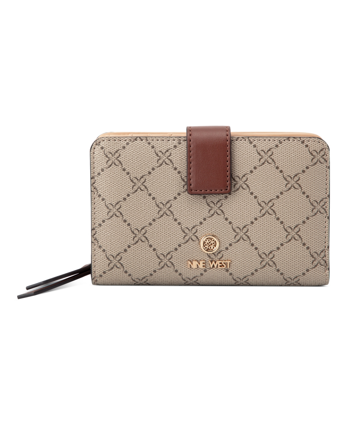 Lockup 9S French Wallet - Beige Logo Mahogany