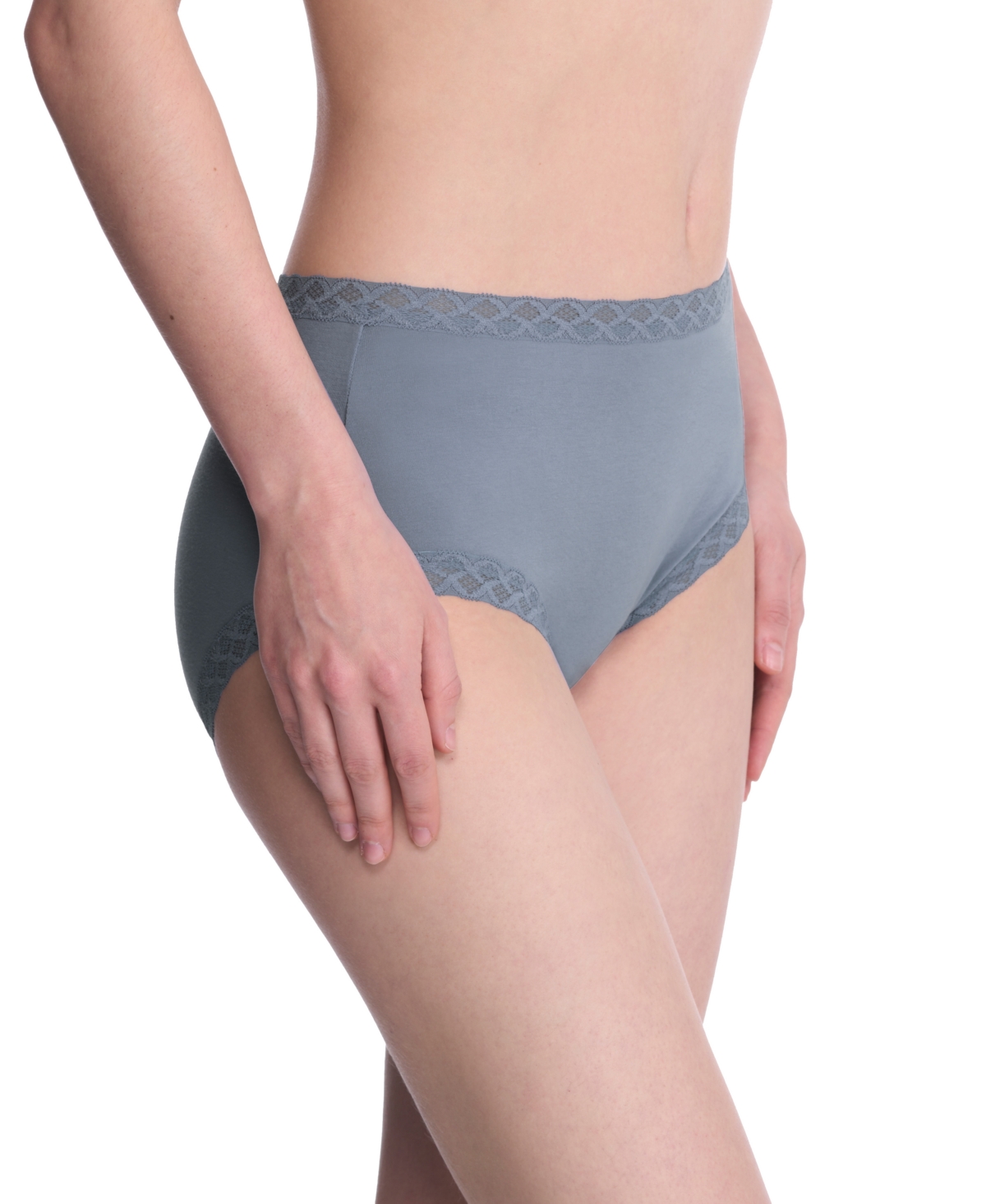 Natori Bliss Lace-trim High Rise Cotton Brief 755058