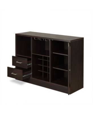 Solid Wood Frame with Five Shelves and Two Drawers – Durable Storage Unit for Home or Office