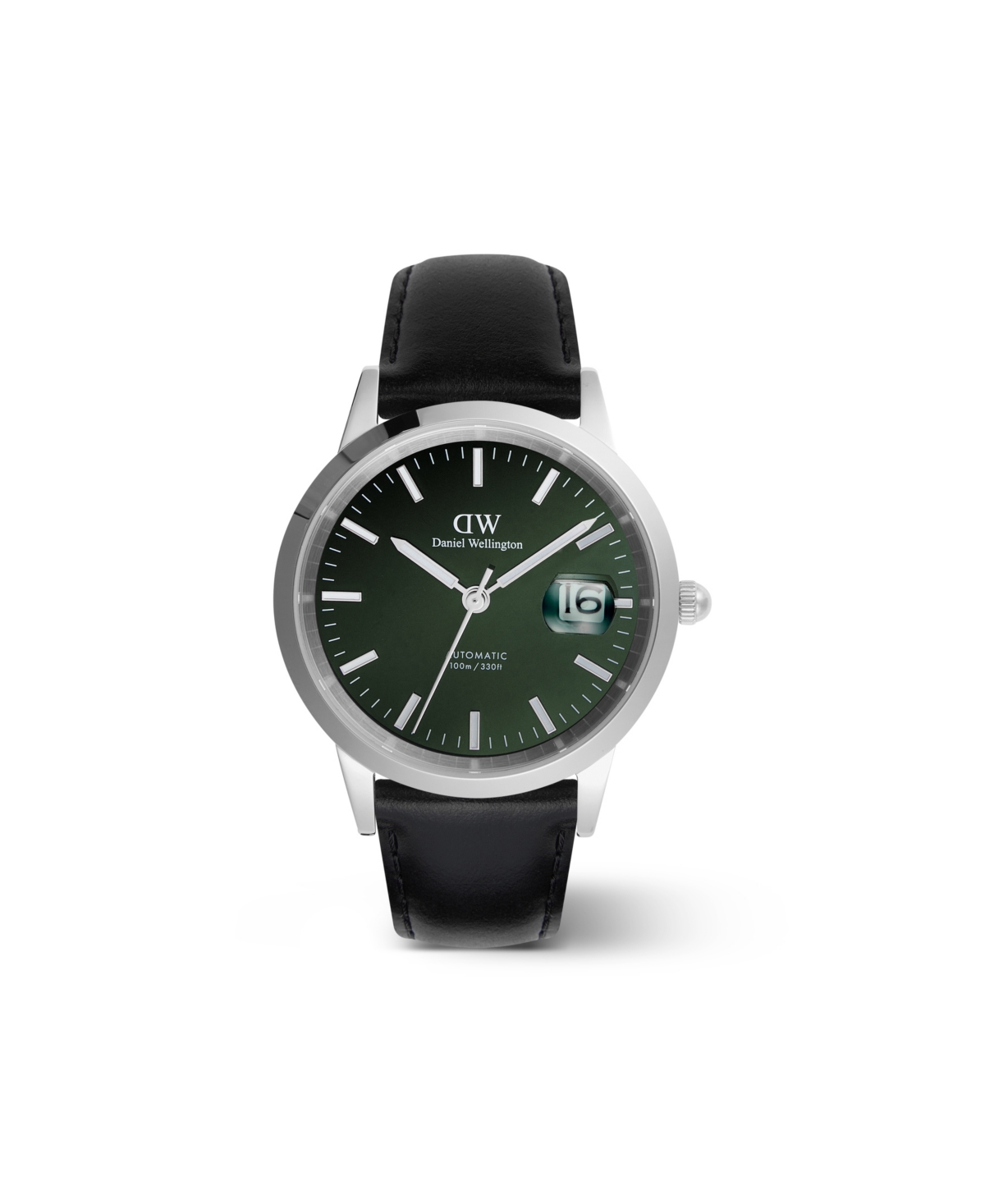 Daniel Wellington Men's Automatic Black Leather Watch, 40mm