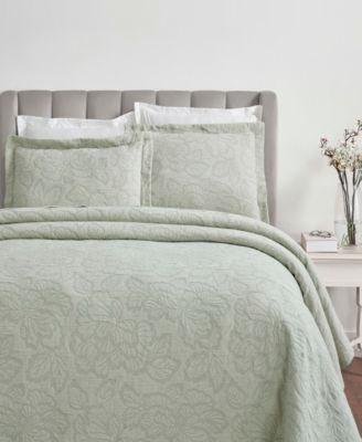 Hibiscus Cotton Matelass&eacute; Woven 3-Pc. Bedspread Set, Queen