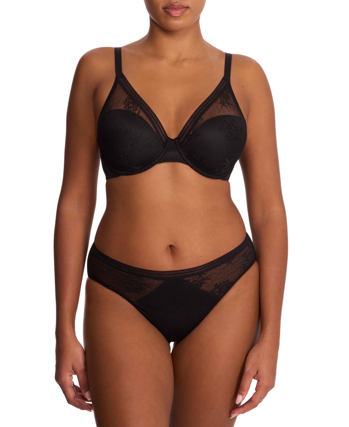 Natori Love Lace Underwire Full Coverage Plunge Bra